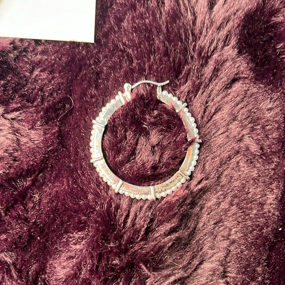 Laundry by Shelli Segal Silver Hoop Earrings - Picture 3 of 4